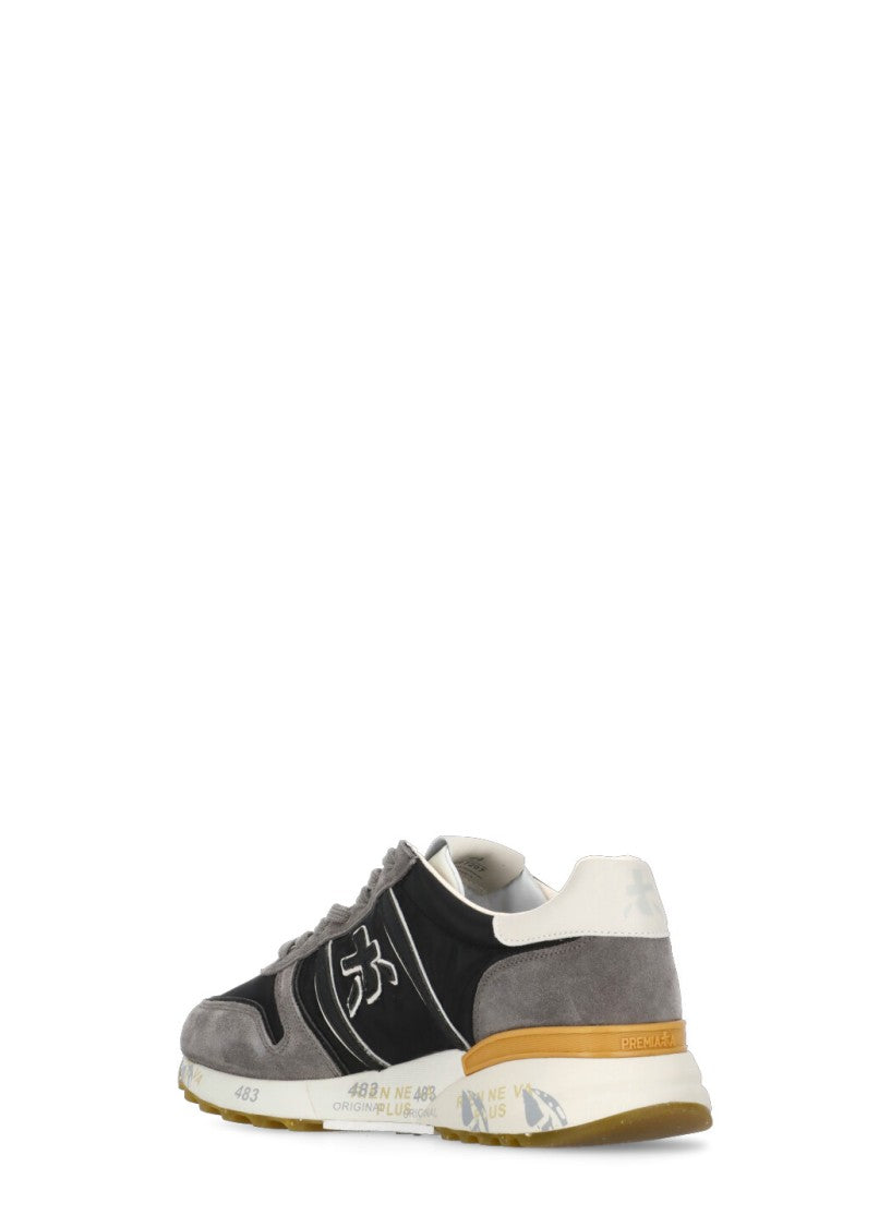 Premiata Grey Lander 7207 Lettering Sneakers