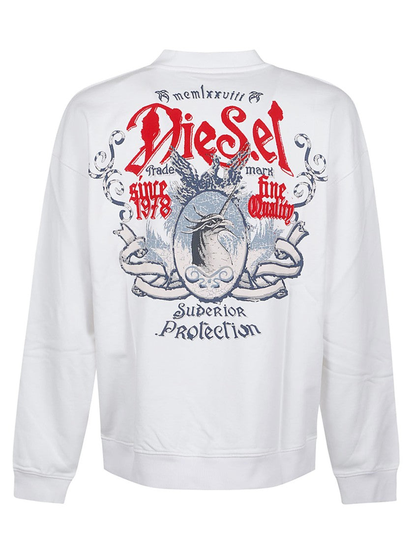 Diesel S-Box T-Aa2 Graphic Printed Crewneck Sweatshirt