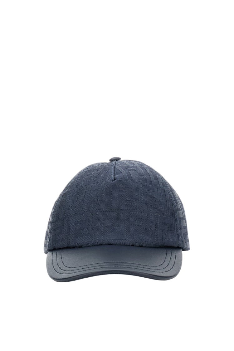 Fendi Basketball-Style Cotton Hat With Leather Visor