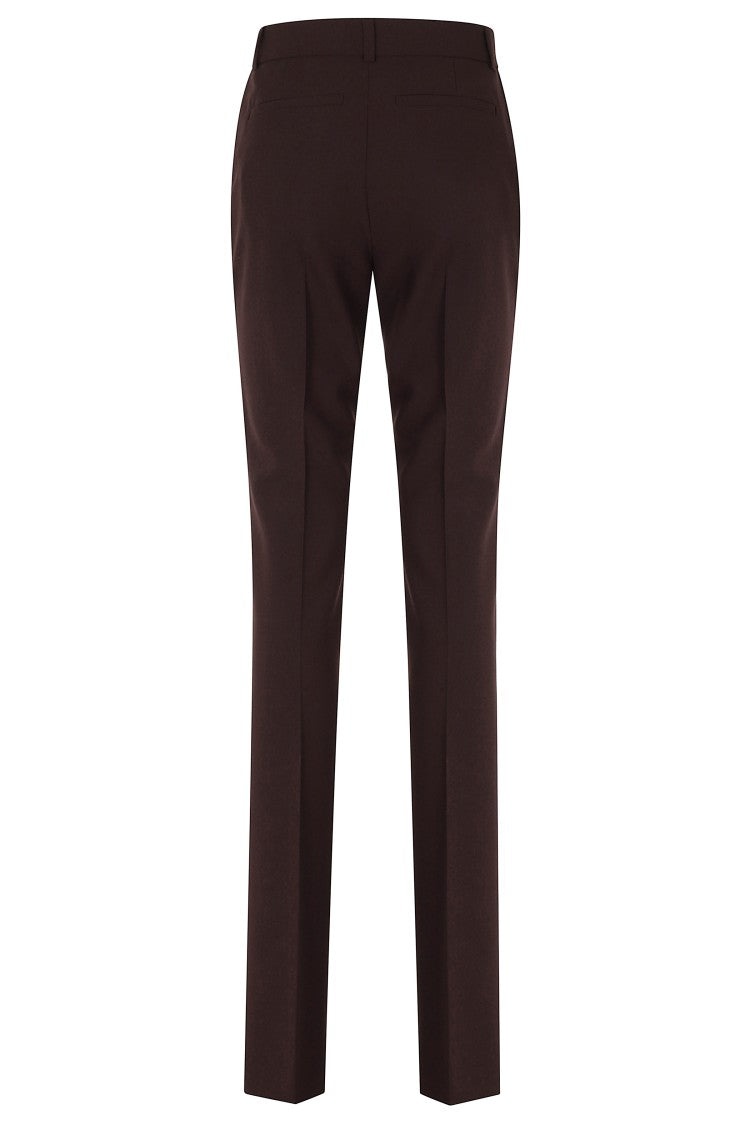 Iro Brown Bingo Mid-Rise Slim-Fit Viscose-Blend Pants