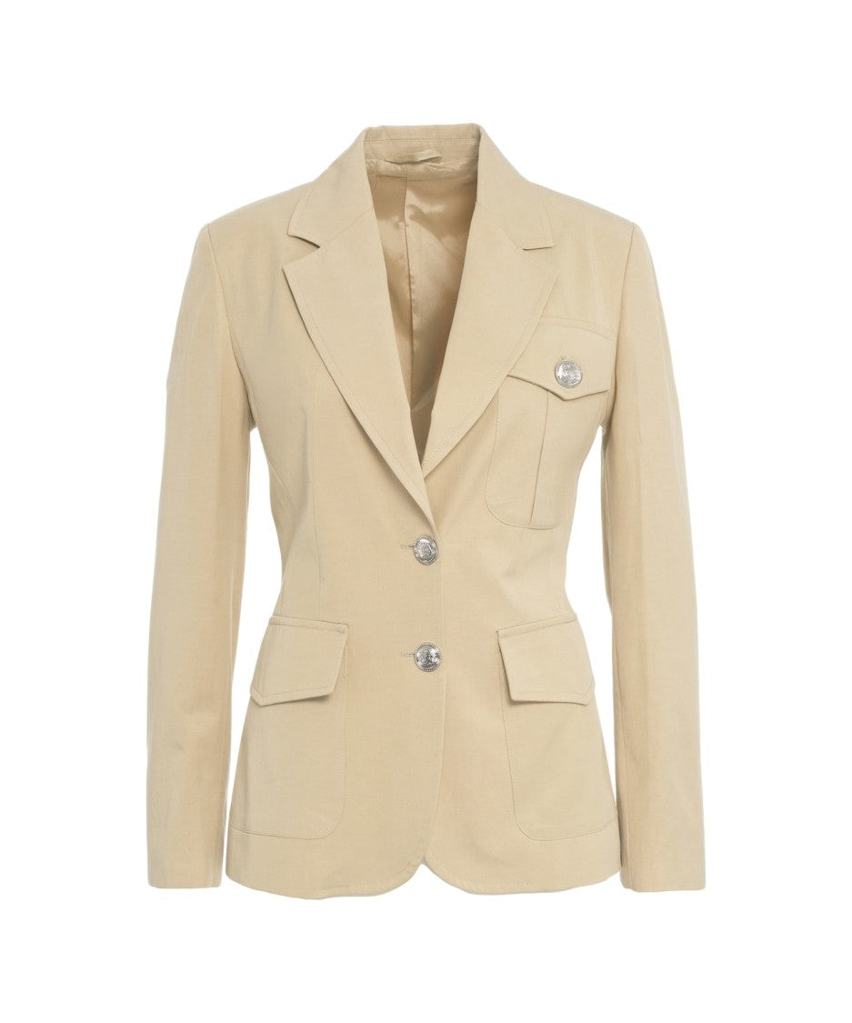 Liu Jo Tailored Safari Blazer With Notched Lapels