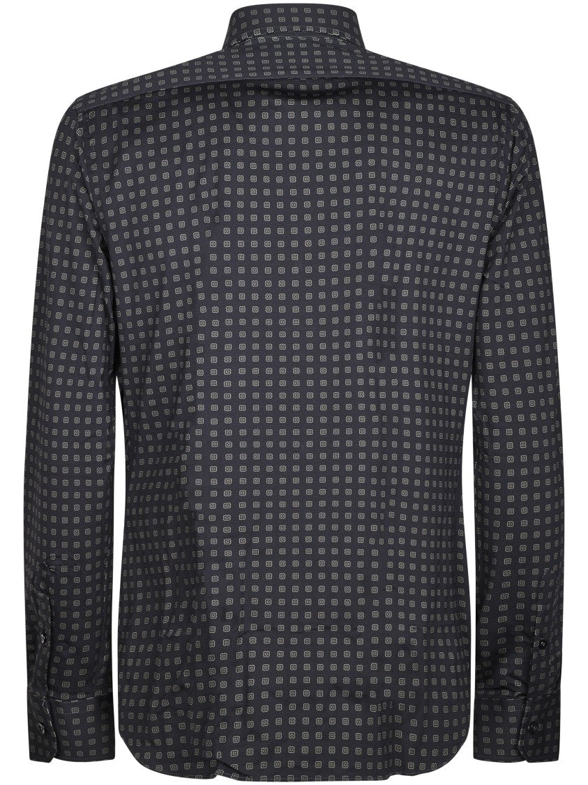 Xacus Tailored Casual Shirt With Subtle Geometric Pattern