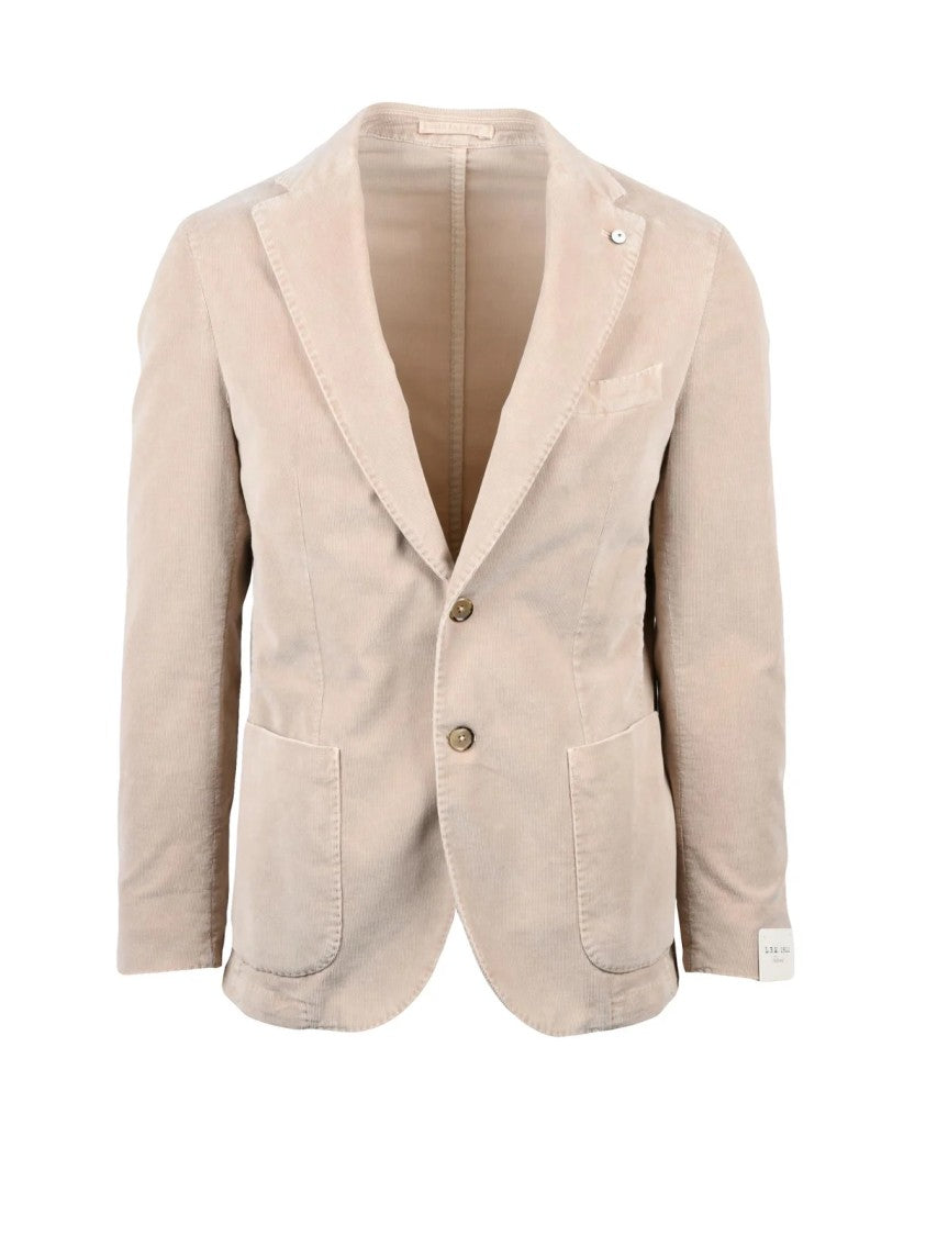 L.B.M. 1911 Cotton Velvet Jacket With Flexible Fit And Rounded Design