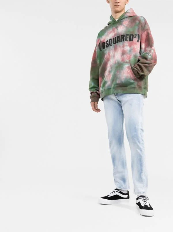 Dsquared2 Tie-Dye Logo-Print Hoodie