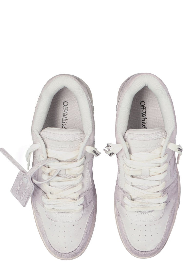 Off-White Low-Top Sneakers With Textured Surfaces