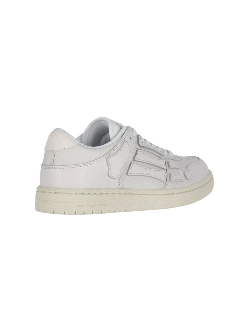 Amiri Skel White Contrasting Leather Low-Top Sneakers