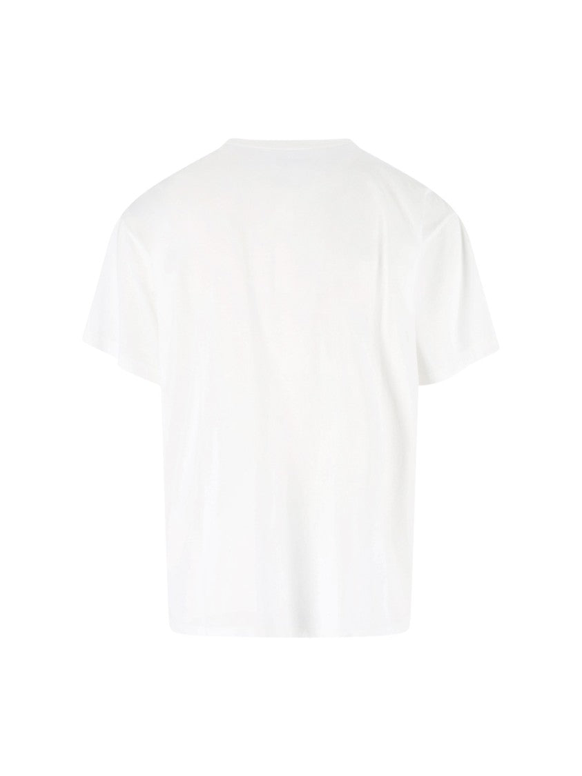 Mm6 By Maison Margiela White Loose-Fit Signature Printed T-Shirt