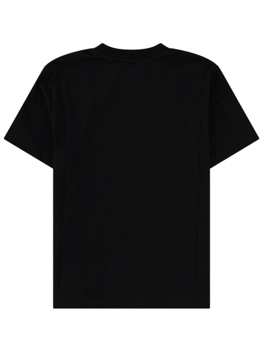 Msgm Lace Embroidered Logo Cotton T-Shirt