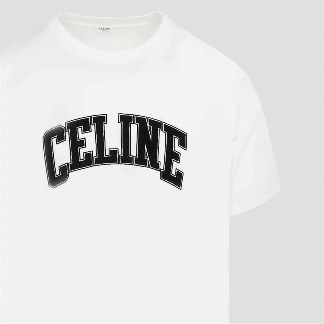 Celine Short-Sleeve T-Shirt With Bold Logo