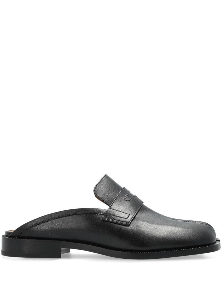 Maison Margiela Black Loafers With Unique Split Toe Design