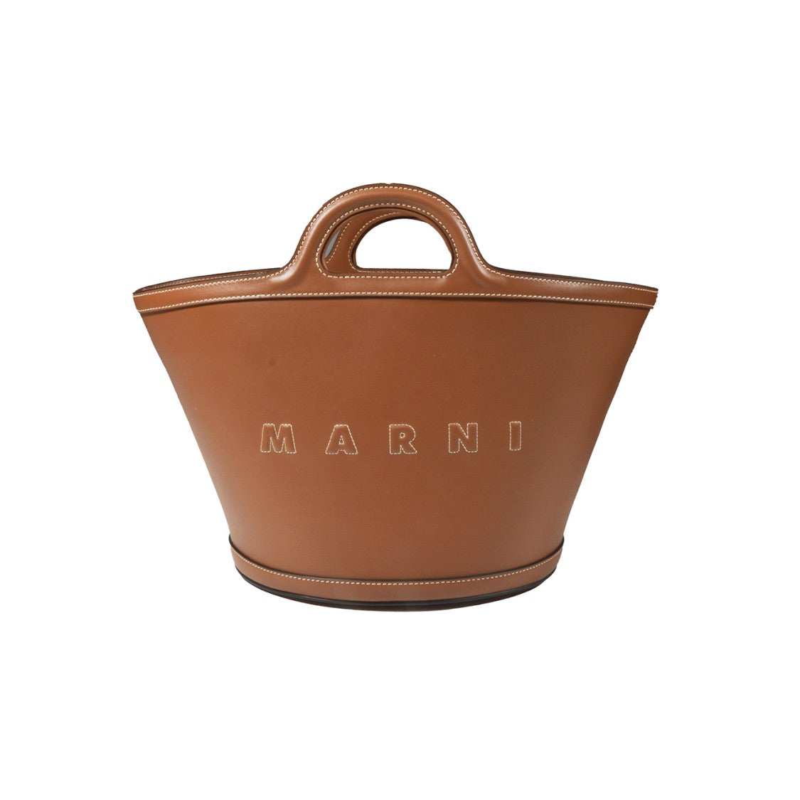 Marni Tropicalia Small Brown Leather Handbag