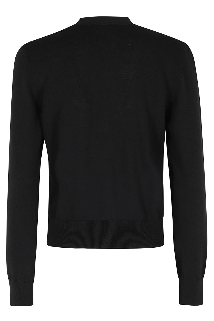 A.P.C. Black Basic V-Neck Ribbed Cotton Cardigan