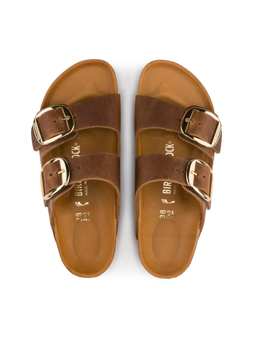 Birkenstock Elevated Nubuck Sandals With Large Buckle Detail