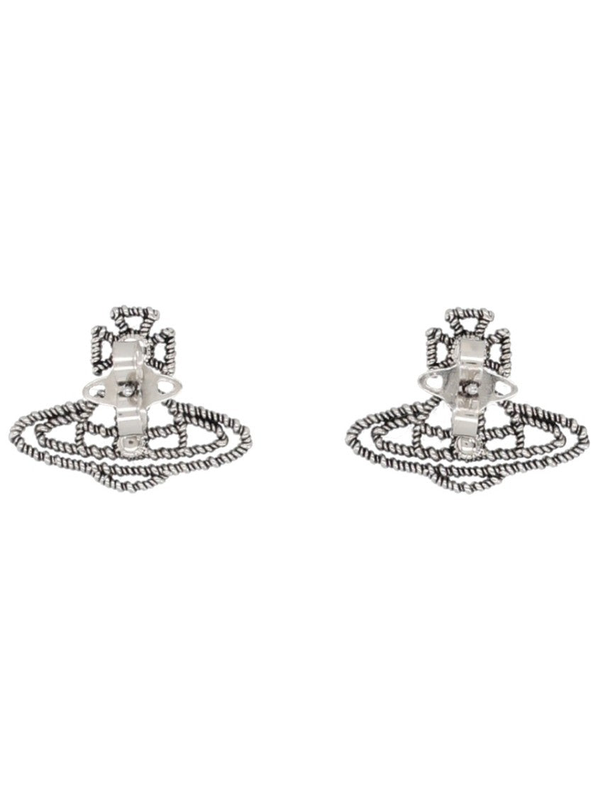 Vivienne Westwood Coretta Orb Detailed Beaded Stud Earrings