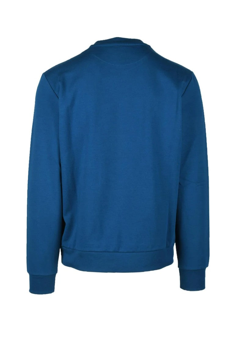 Bikkembergs Blue Graphic Stretch Sweatshirt