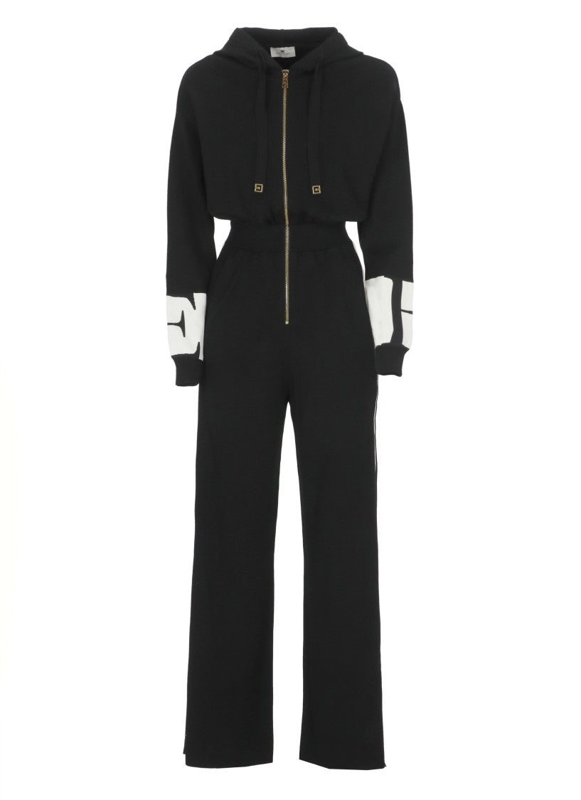 Elisabetta Franchi Viscose Jumpsuit With Hood