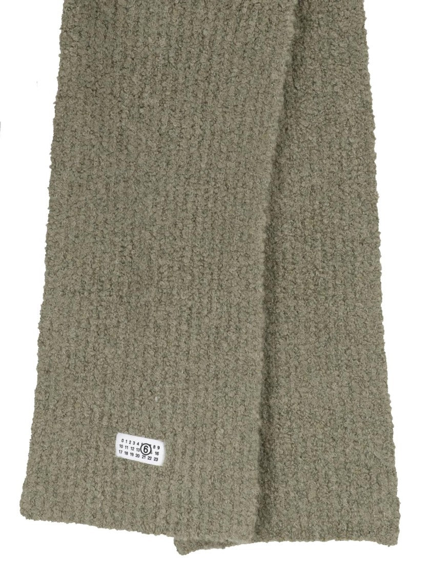 Mm6 By Maison Margiela Green Hooded Knit Scarf
