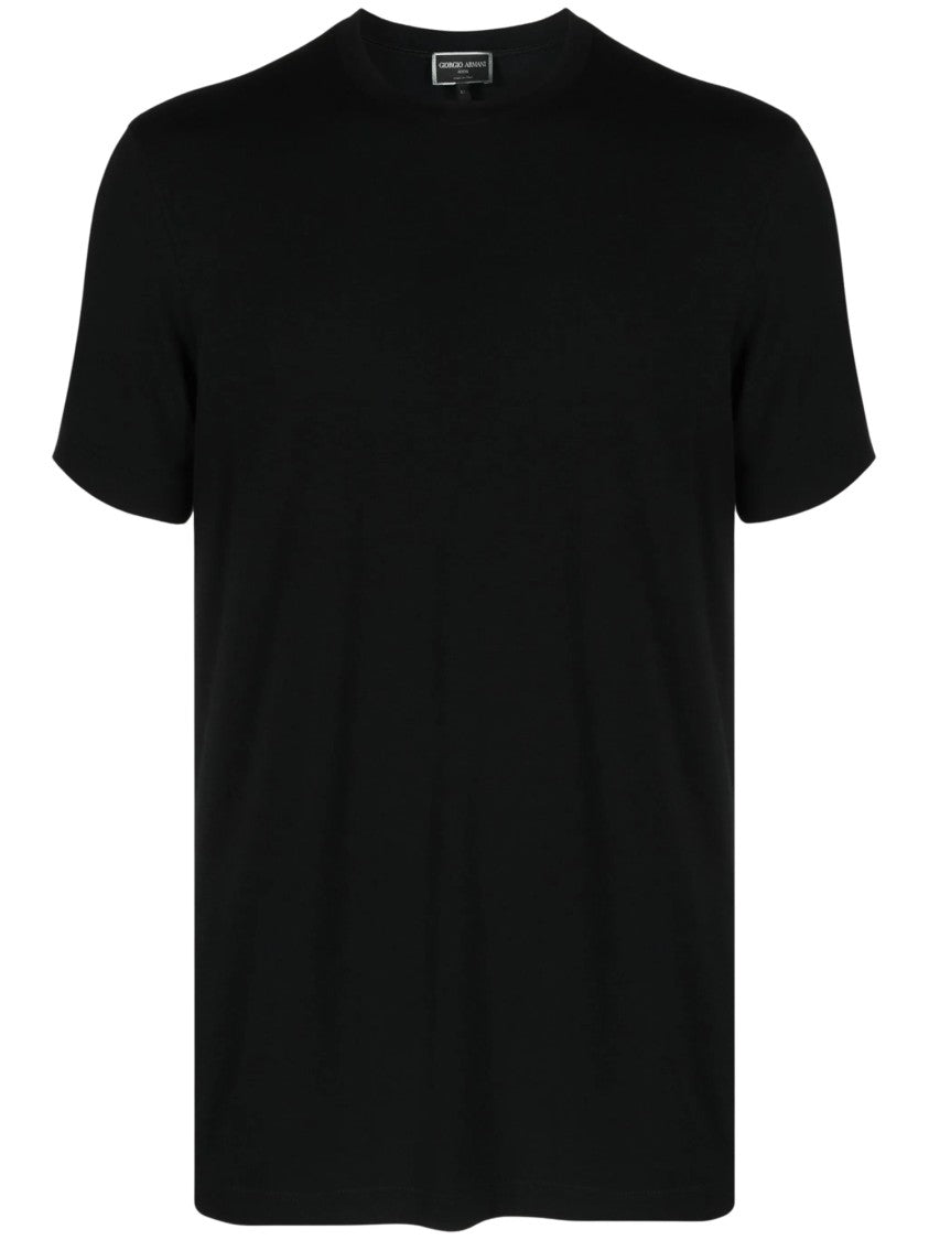 Giorgio Armani Smooth Crewneck Cotton T-Shirt