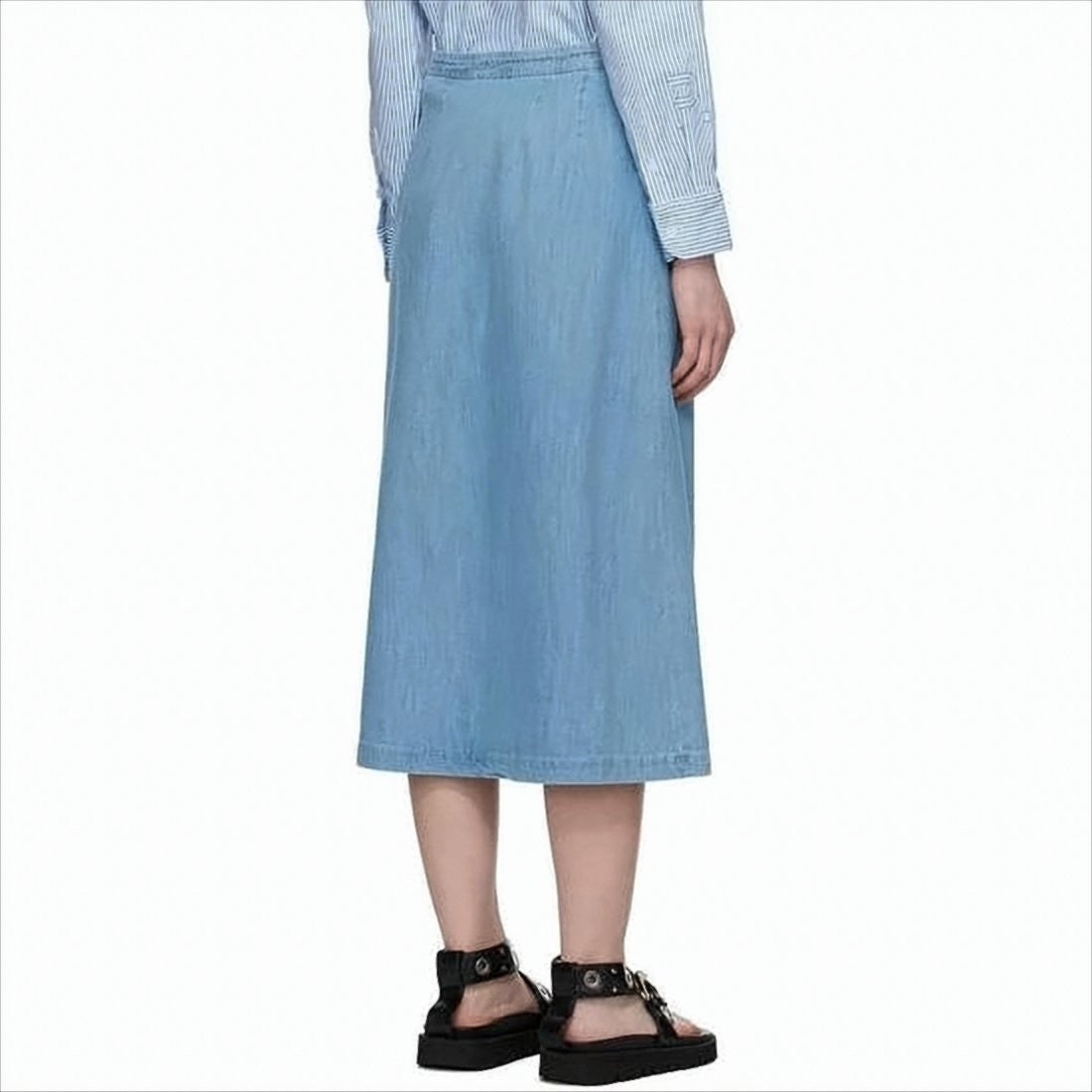 A.P.C. Light Denim Midi Skirt