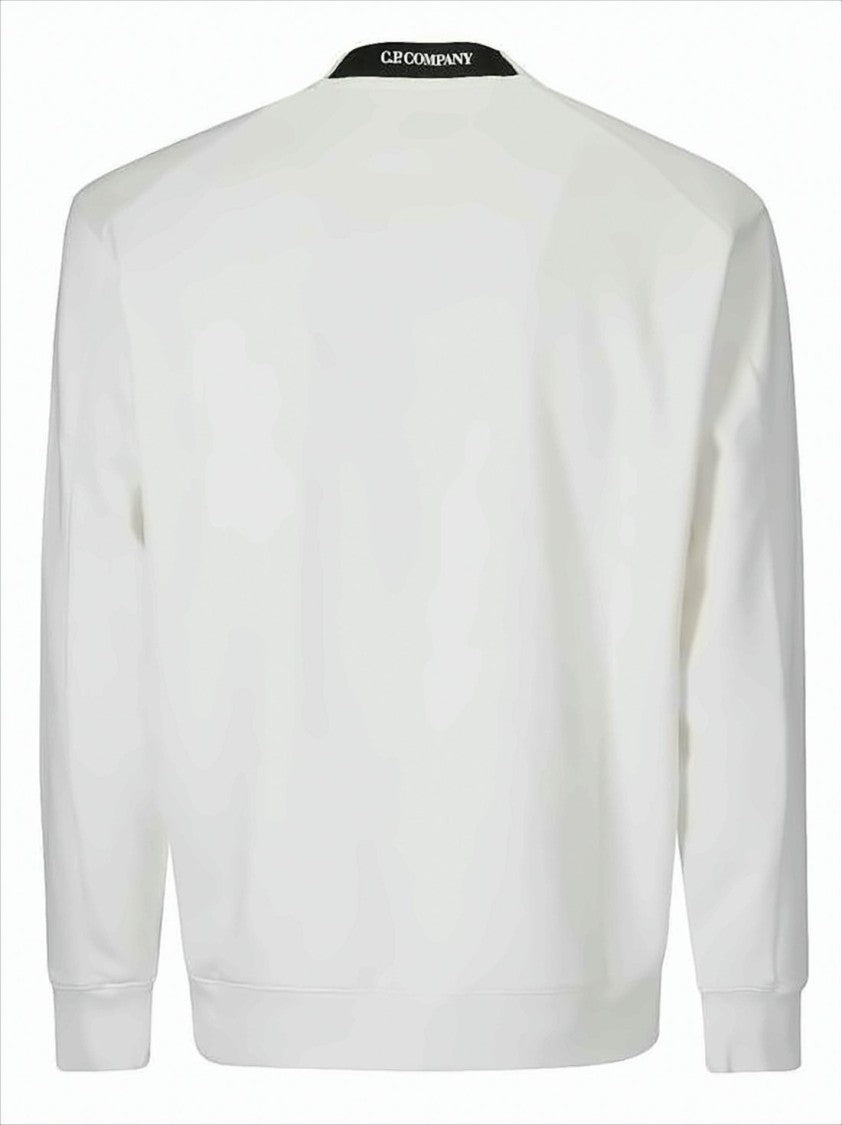 C.P. Company Long-Sleeve Crewneck Shirt With Zippered Pocket And Ribbed Details