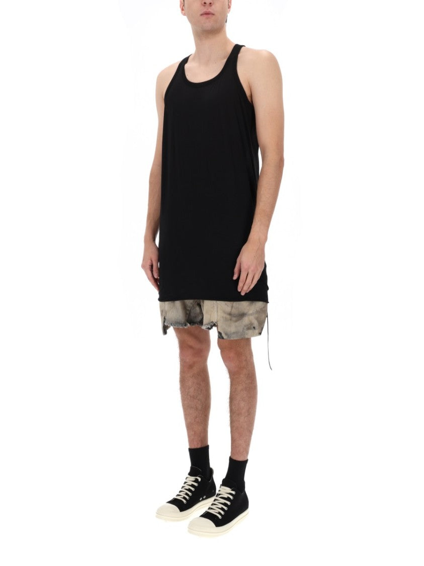 Drkshdw By Rick Owens Loose-Fitting Asymmetrical Extended Fabric Tank Top