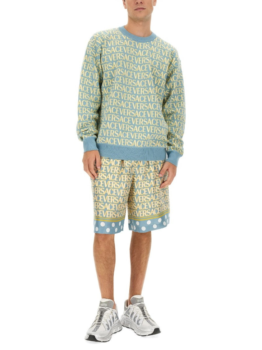 Versace Allover Logo Jersey