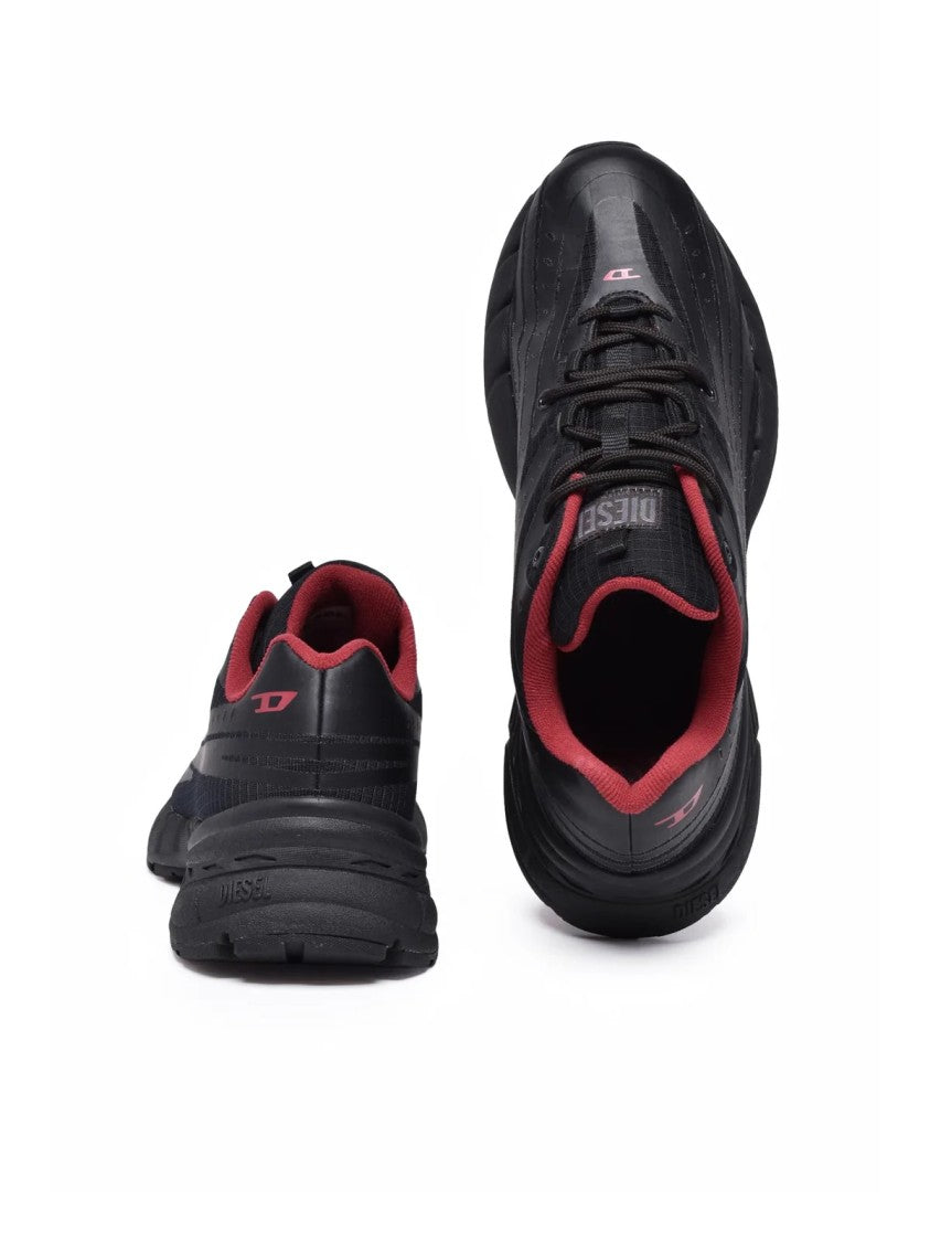 Diesel Black Polyester Airspeed Sneakers