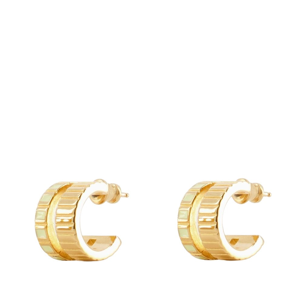 Ivi Mini Slot Earring - Egg Shell - Or