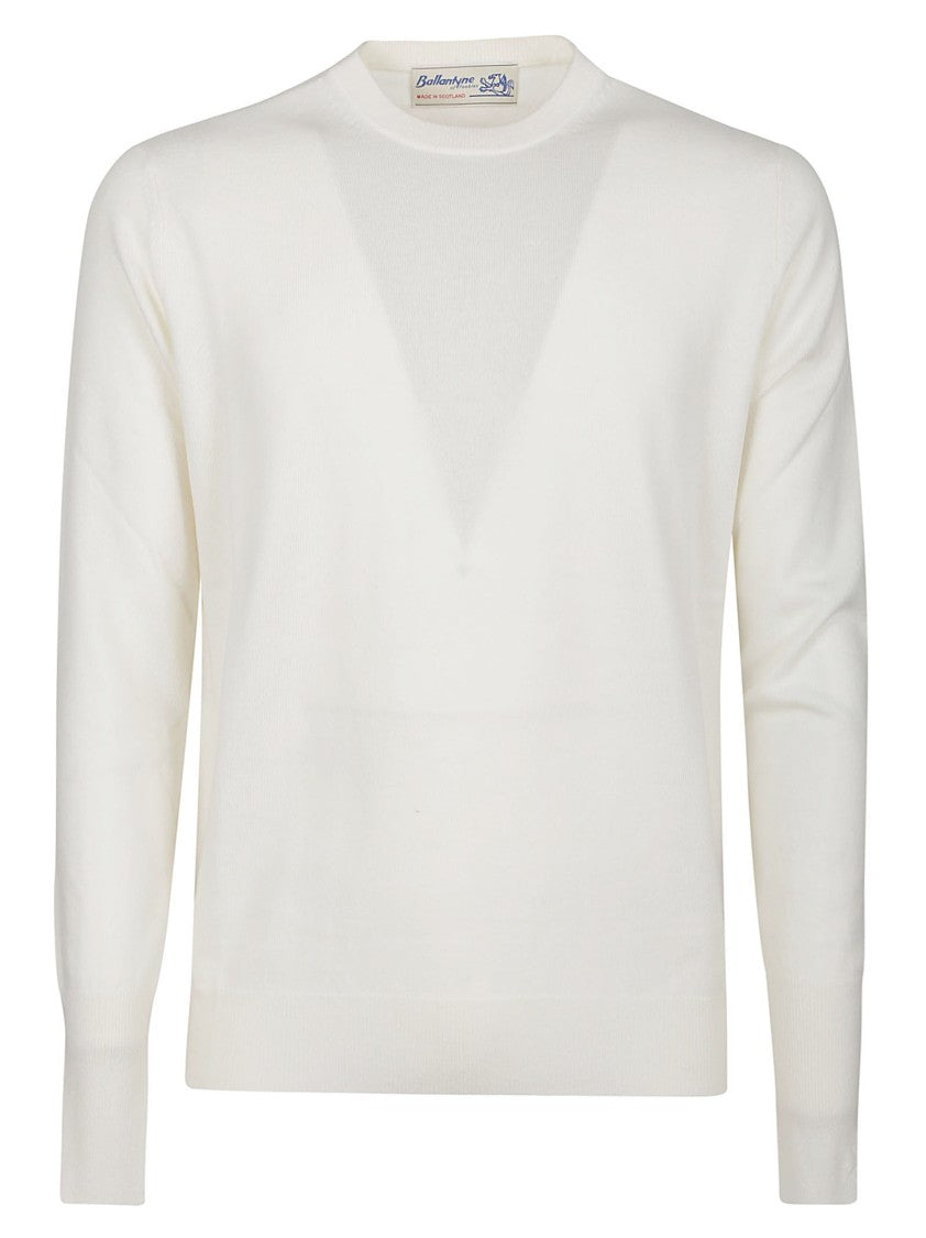 Ballantyne Plain Stitch Cashmere Crew Neck Sweater