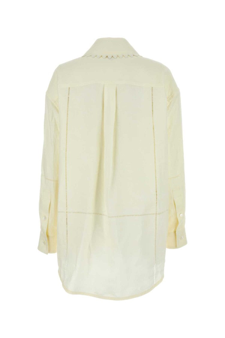 Bottega Veneta Cream Linen Shirt
