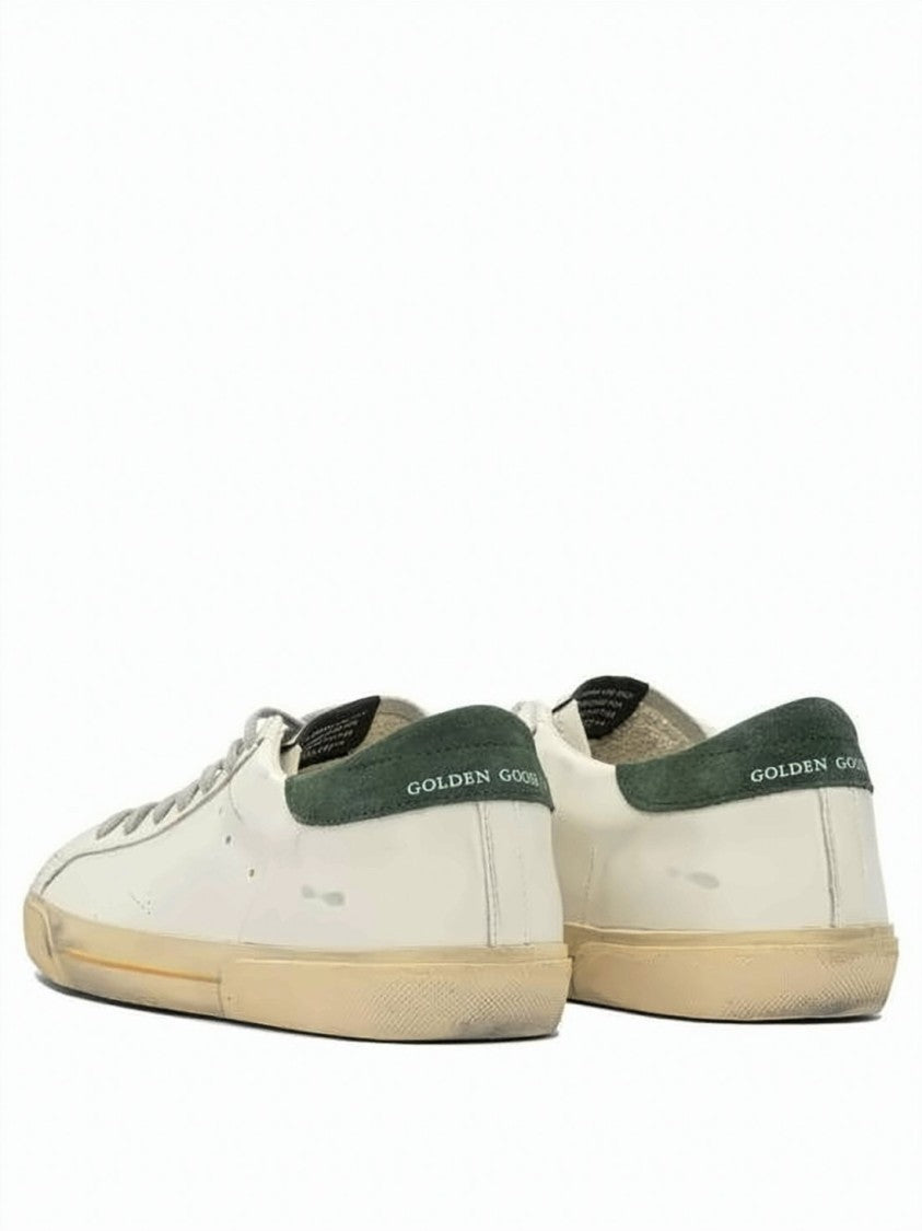 Golden Goose Worn-In White Leather Low-Top Sneakers With Distressed Detailing
