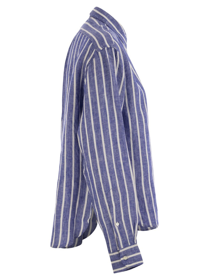 Polo Ralph Lauren Wide And Short Vichy Linen Shirt