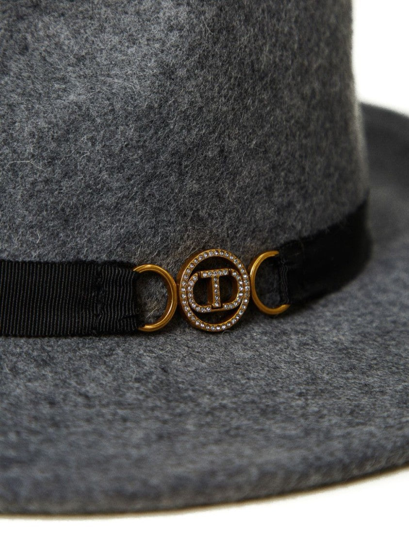 Twin-Set Grey Wool Hat