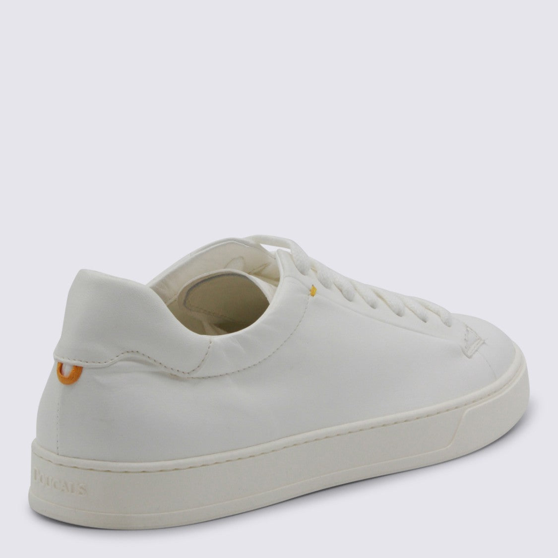 Doucal's Minimalist White Sneakers With Contrast Accents