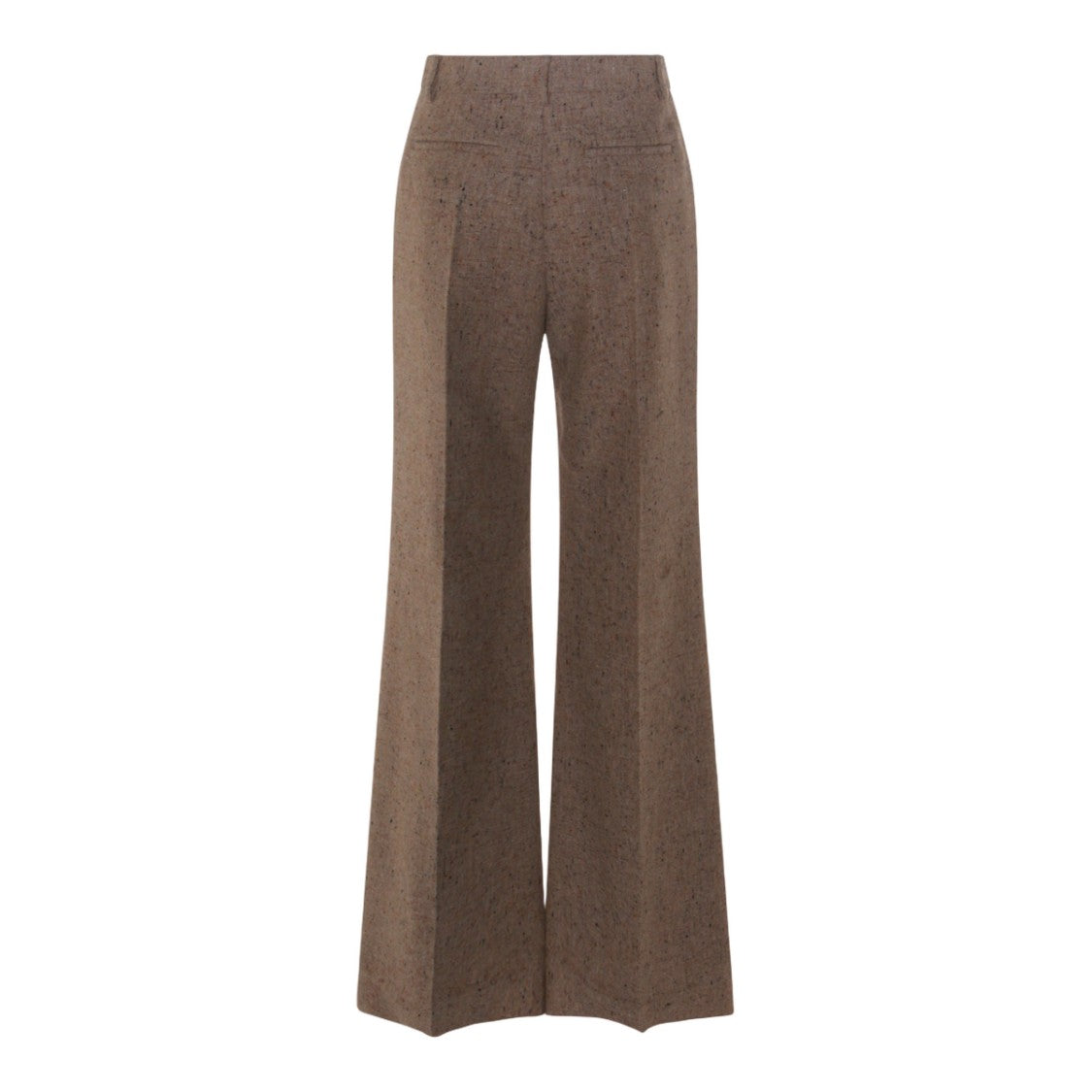 Valentino High Waist Wide-Leg Trousers With Textured Finish