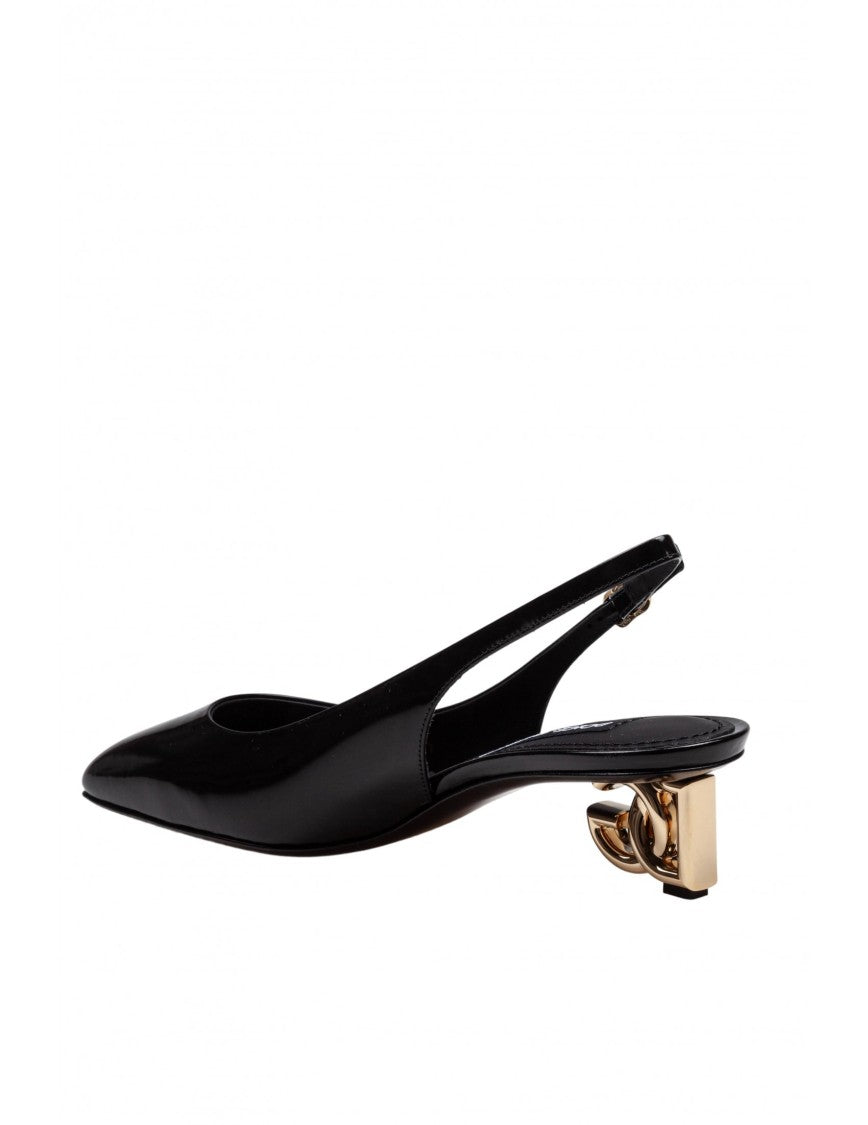 Dolce & Gabbana Slingback In Black Patent Leather