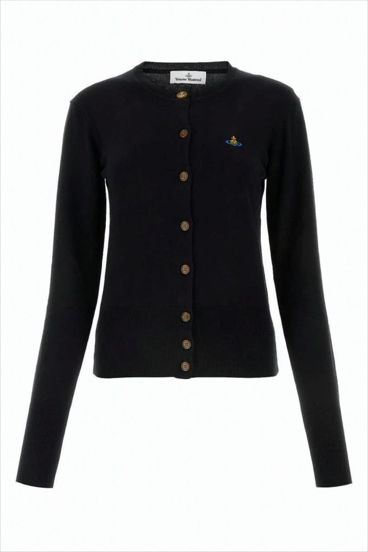 Vivienne Westwood Cashmere-Blend Cardigan With Embroidered Logo