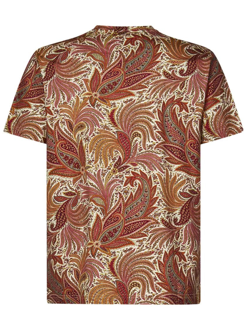 Etro Orange Cotton T-Shirt