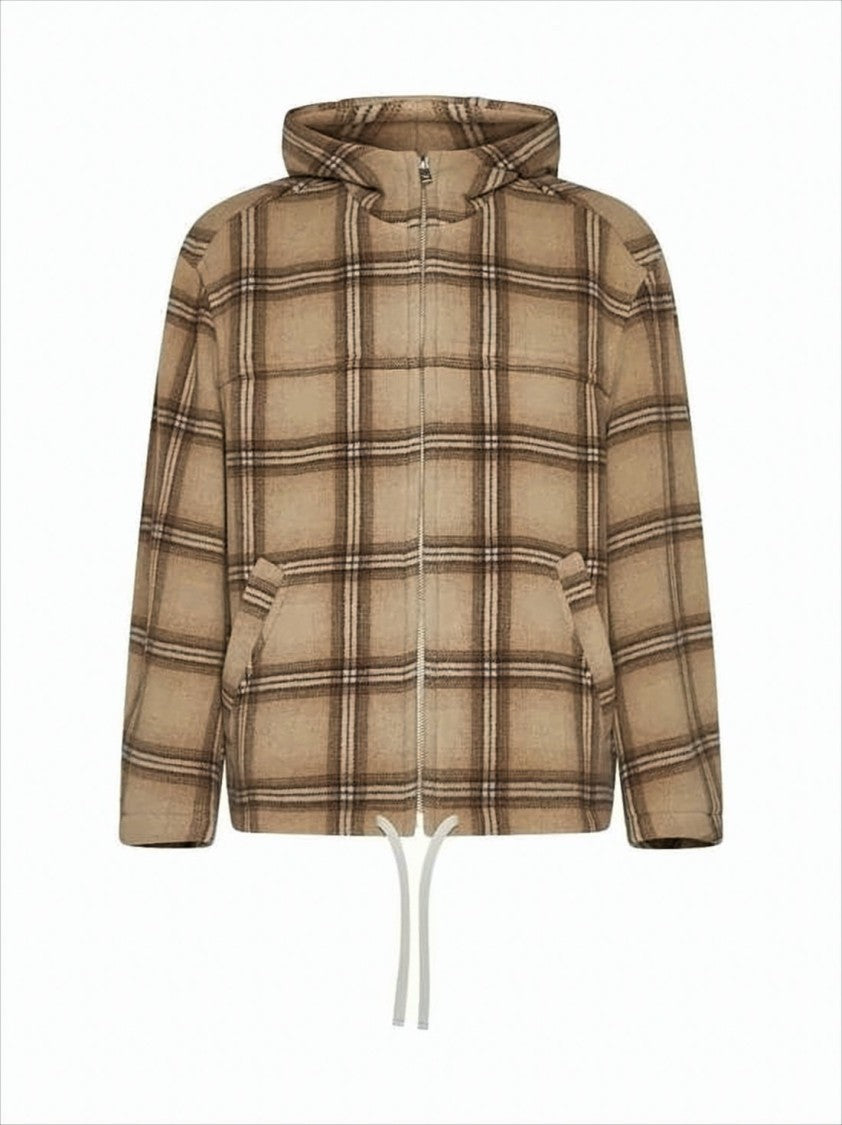 Isabel Marant Boxy Plaid Padded Jacket
