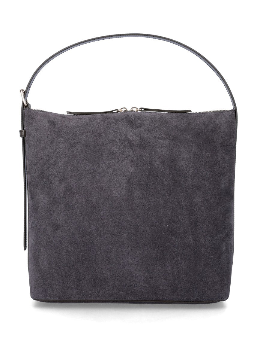 A.P.C. Sac Vera Smooth Leather Double-Zip Tote Bag