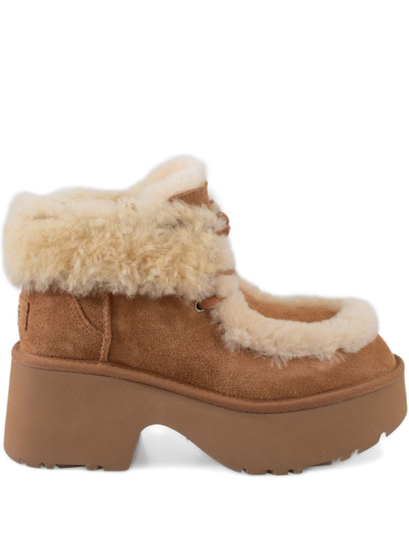 Ugg Platform Suede Shoes With Shearling Lining