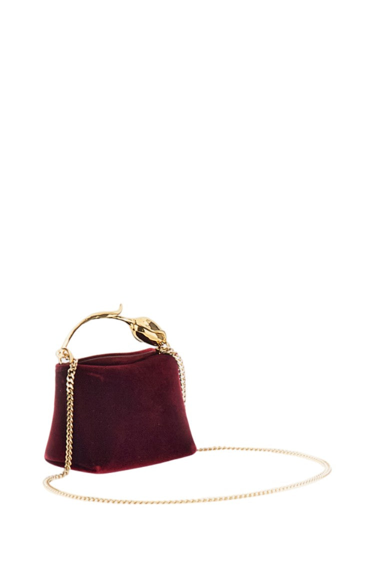 Erdem Sculptural Velvet Handbag With Flower Bud Handle