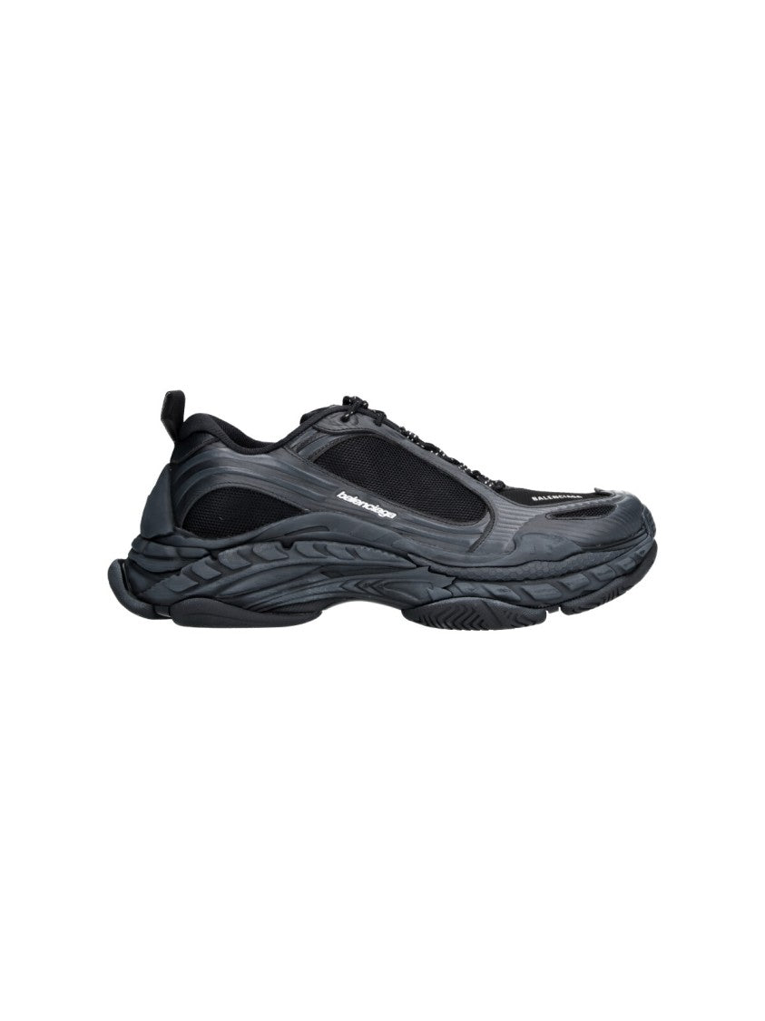 Balenciaga Futuristic Black Sneakers With Sculpted Chunky Sole