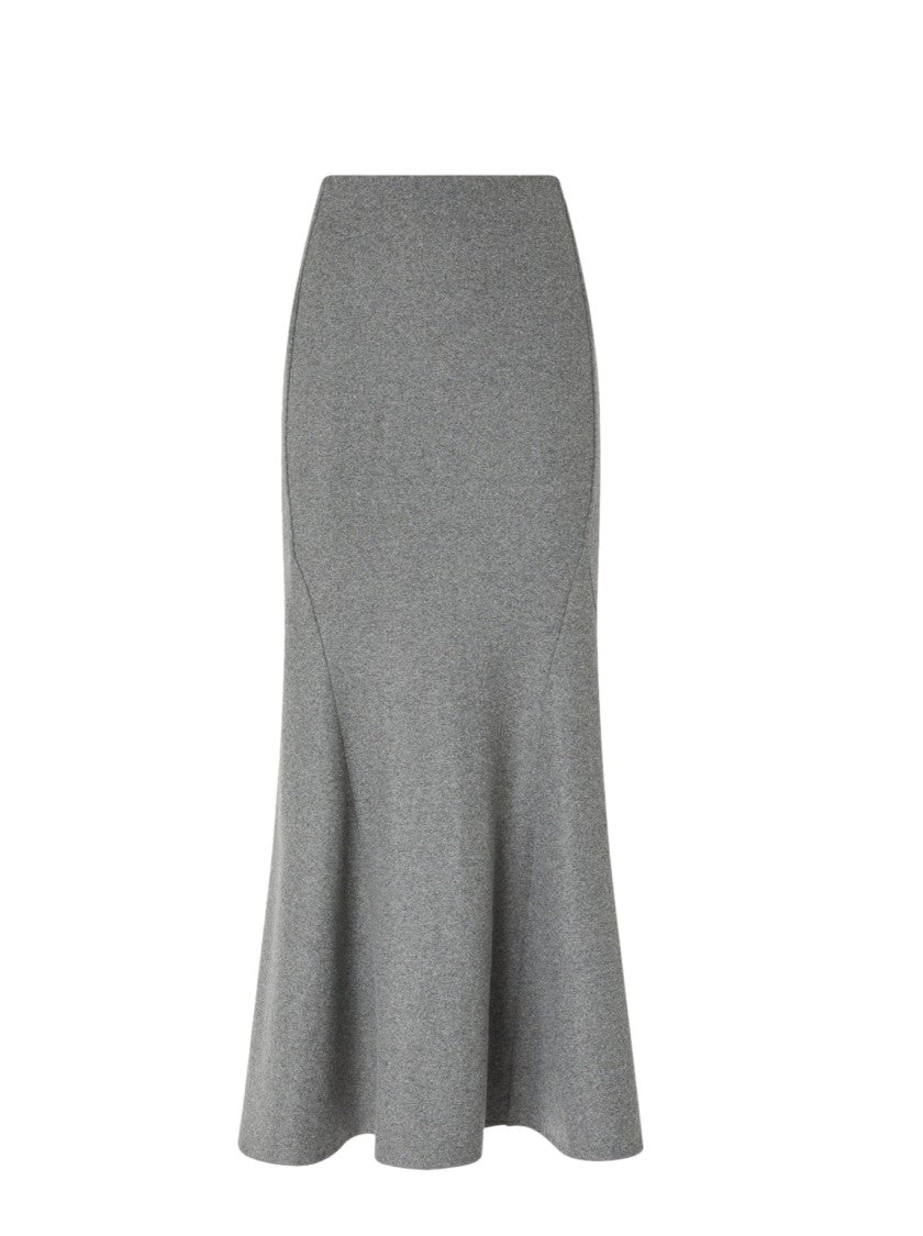 Pinko Flared Hem Midi Skirt With Straight Inserts