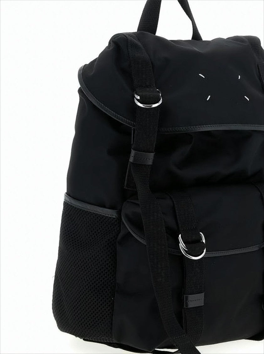Maison Margiela Functional Black Backpack With Adjustable Closure