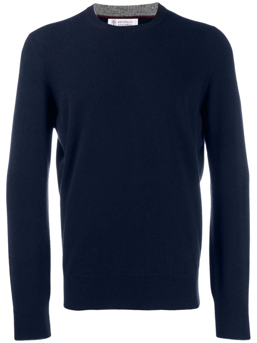 Brunello Cucinelli Blue Crewneck Sweaters