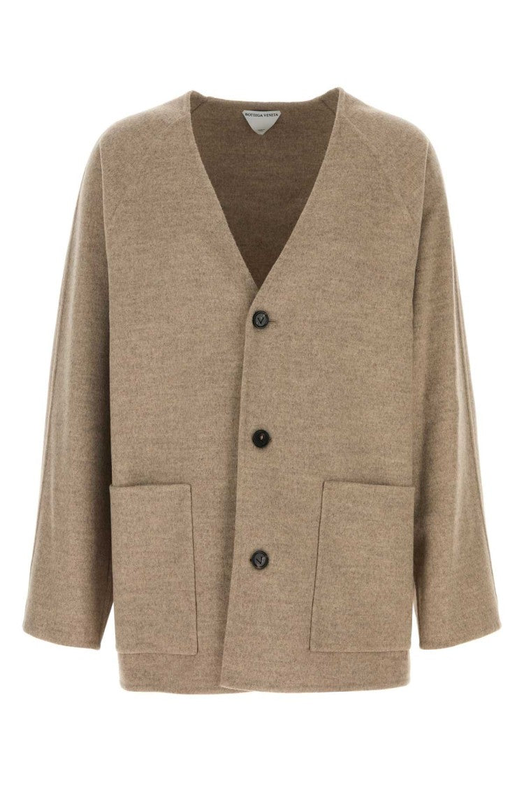 Bottega Veneta Dove Wool Blend Cardigan