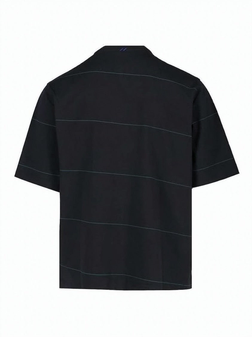 Burberry Relaxed Fit Short-Sleeve T-Shirt With Subtle Stripe Pattern