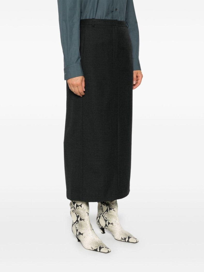 Theory Charcoal Grey Wool Blend Skirt
