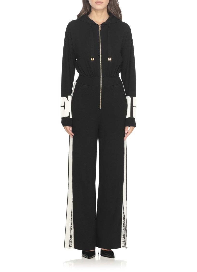 Elisabetta Franchi Viscose Jumpsuit With Hood